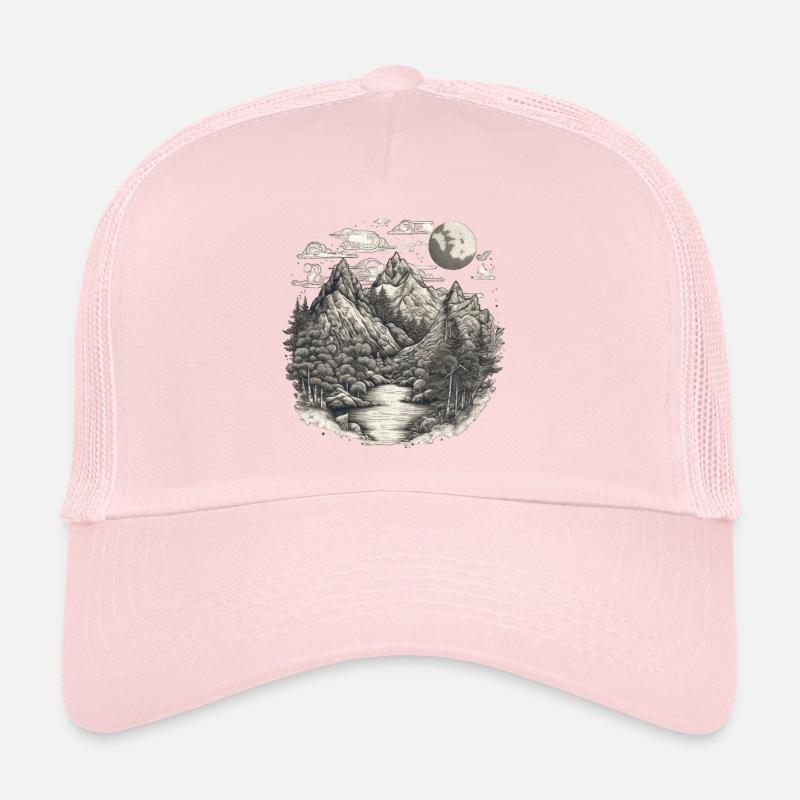 Nature Aventure Randonnée Camping Design Casquette trucker 