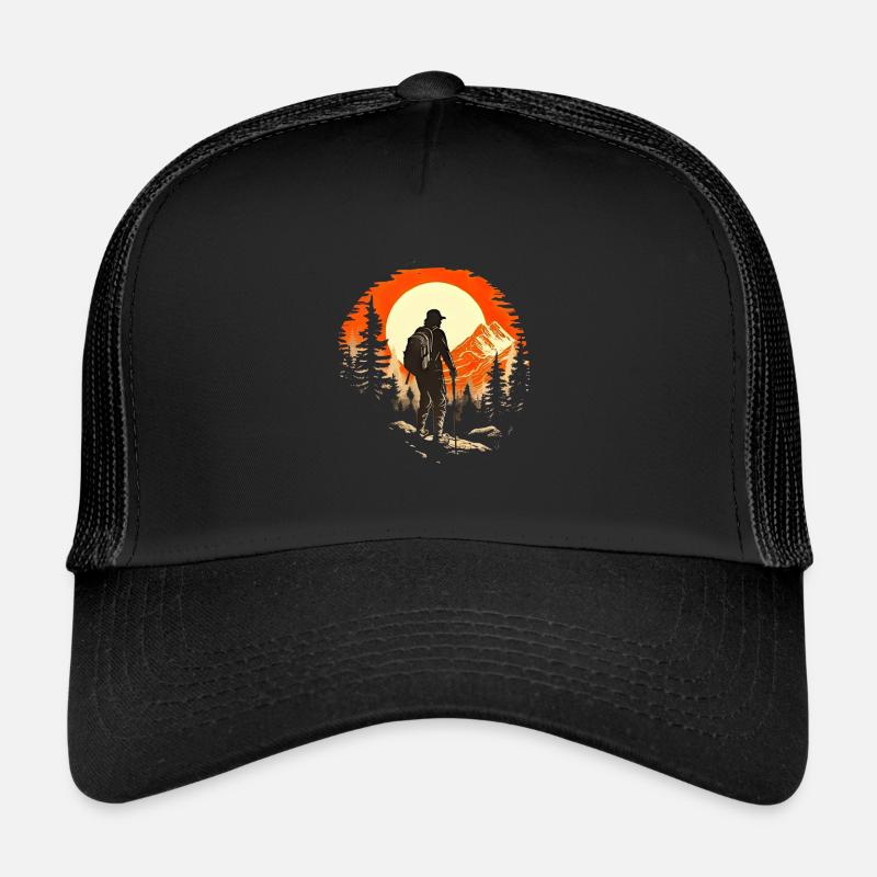 Hiking Mountains Trees Alps Trucker Cap