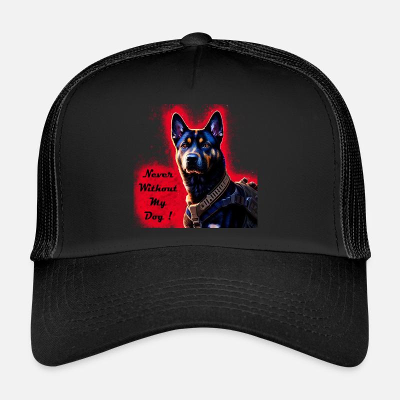 Jamais sans mon chien ! Casquette trucker 