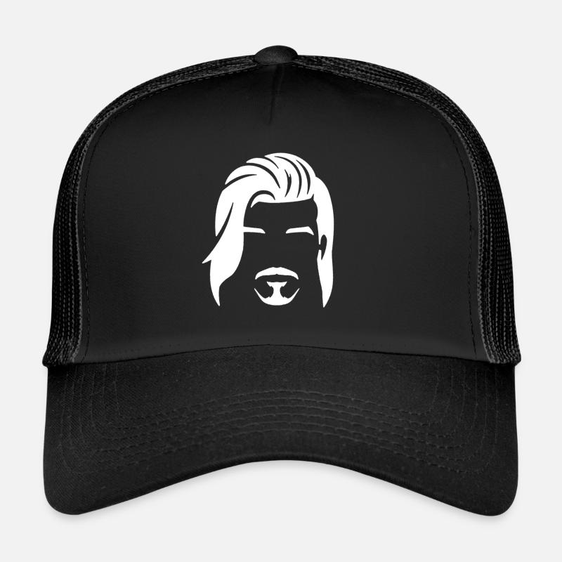 Logo Tête Homme (Blanc) Casquette trucker 
