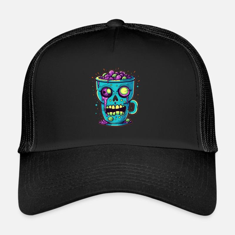 Halloween coffee mug - creepy coffee mug Trucker Cap