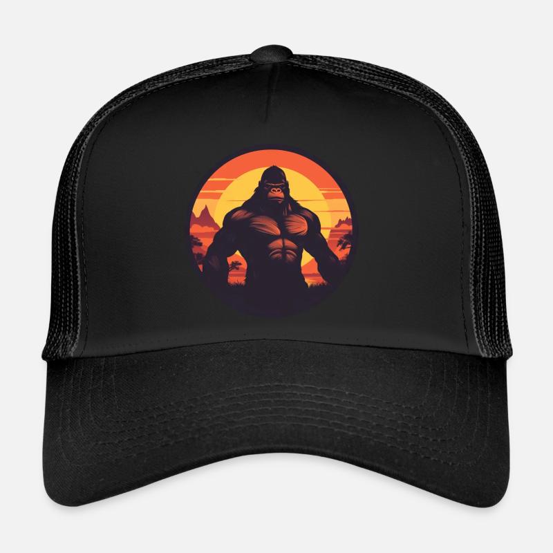 Strong Gorilla Sunset Design Trucker Cap