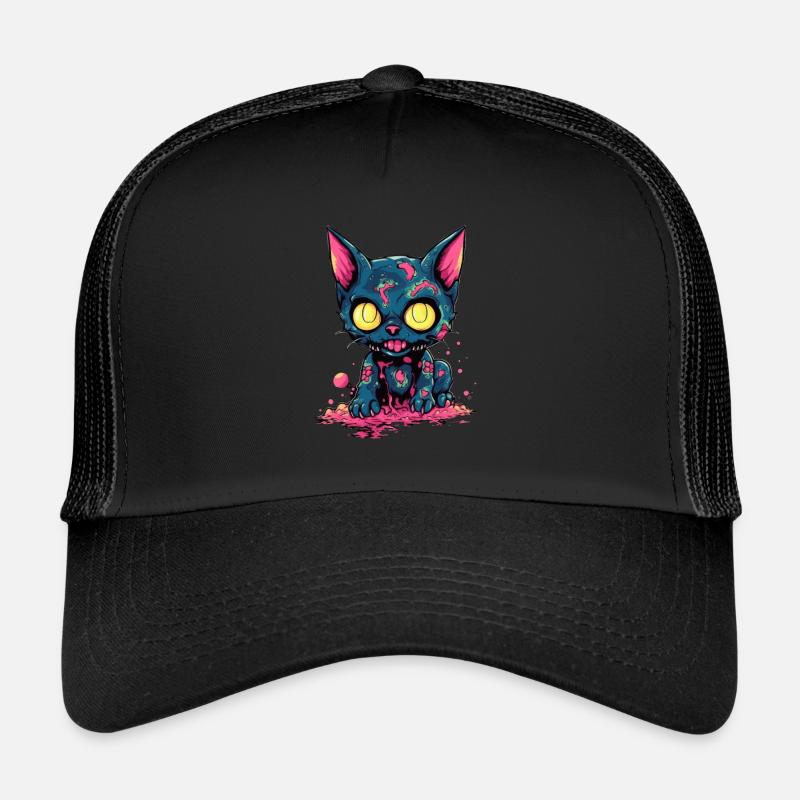Halloween Zombie Cat - Mignon Chat Effrayant Casquette trucker 