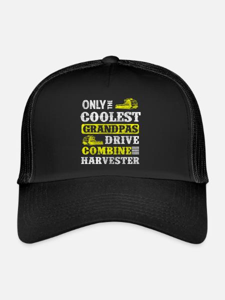 Récolter les légumes fermiers - Casquette trucker  - noir/noir - Devant