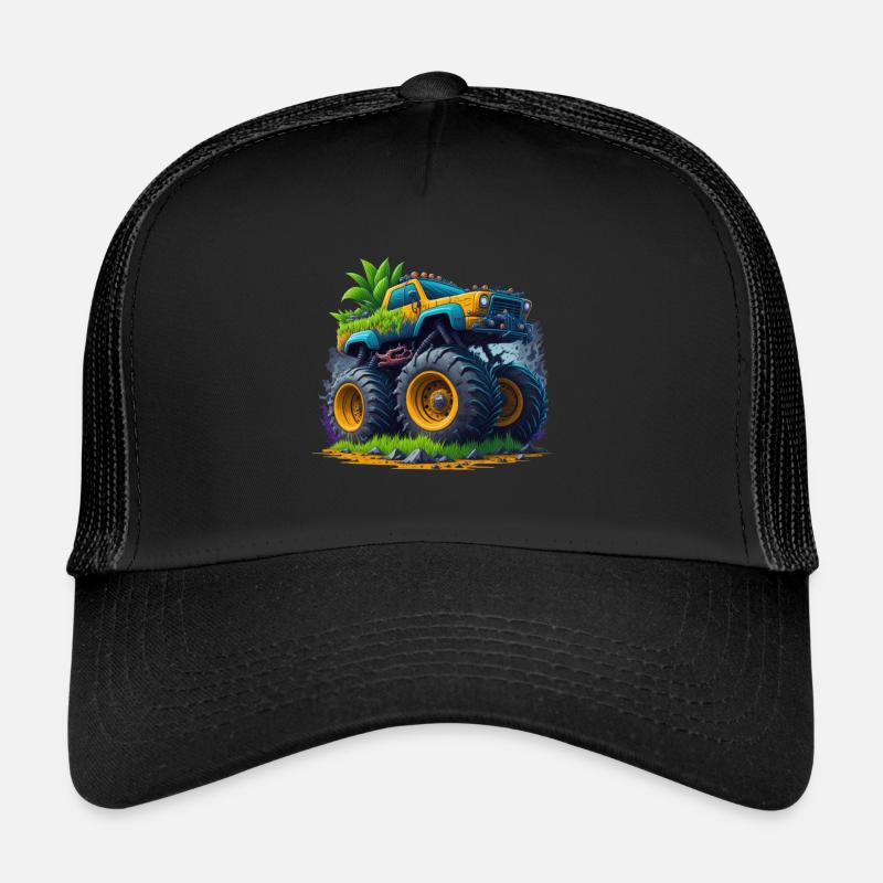 Monstertruck - Trucker Cap - Schwarz/Schwarz