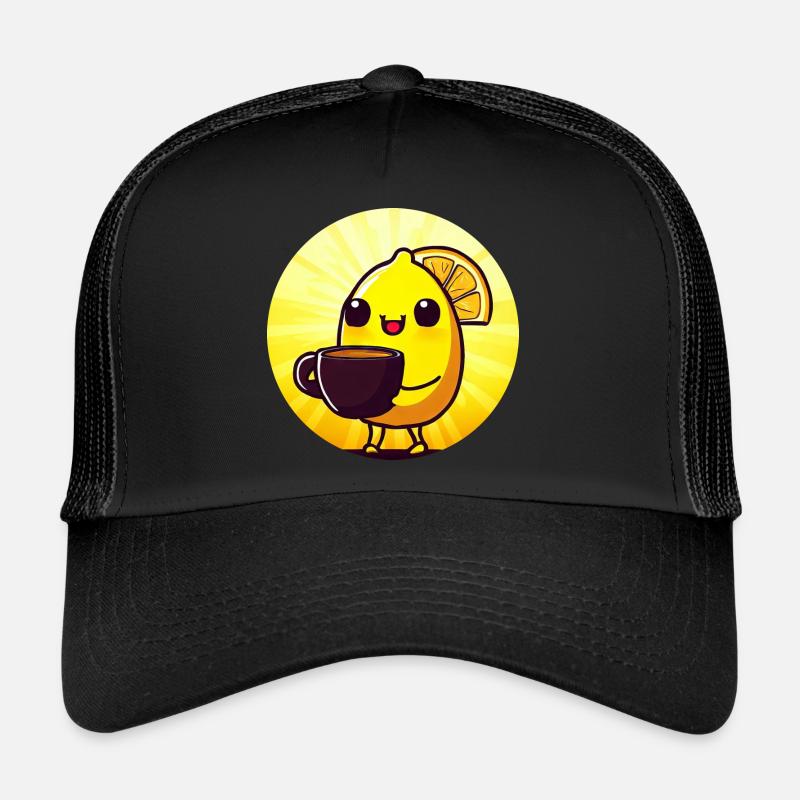 Caffeine sunset with lemon and coffee Trucker Cap
