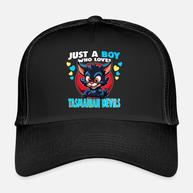 Just a Boy who Loves tasmanian Devils Trucker Cap