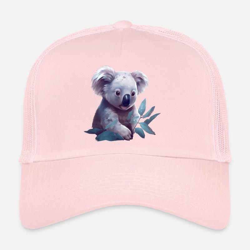 Süsser Koala mit Eukalyptusblatt Trucker Cap