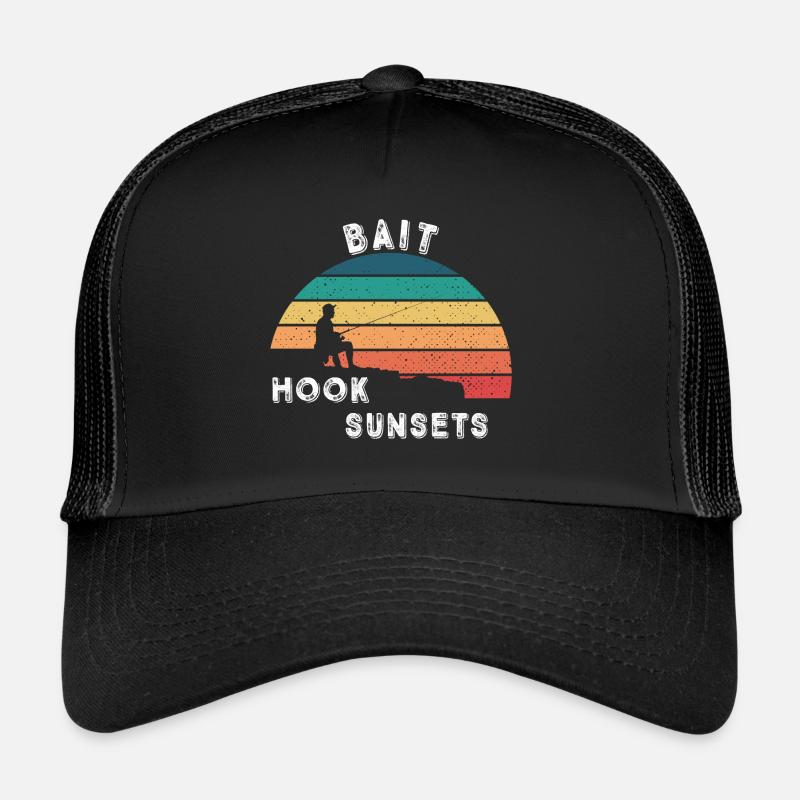 Bait, Hook, Sunsets Trucker Cap