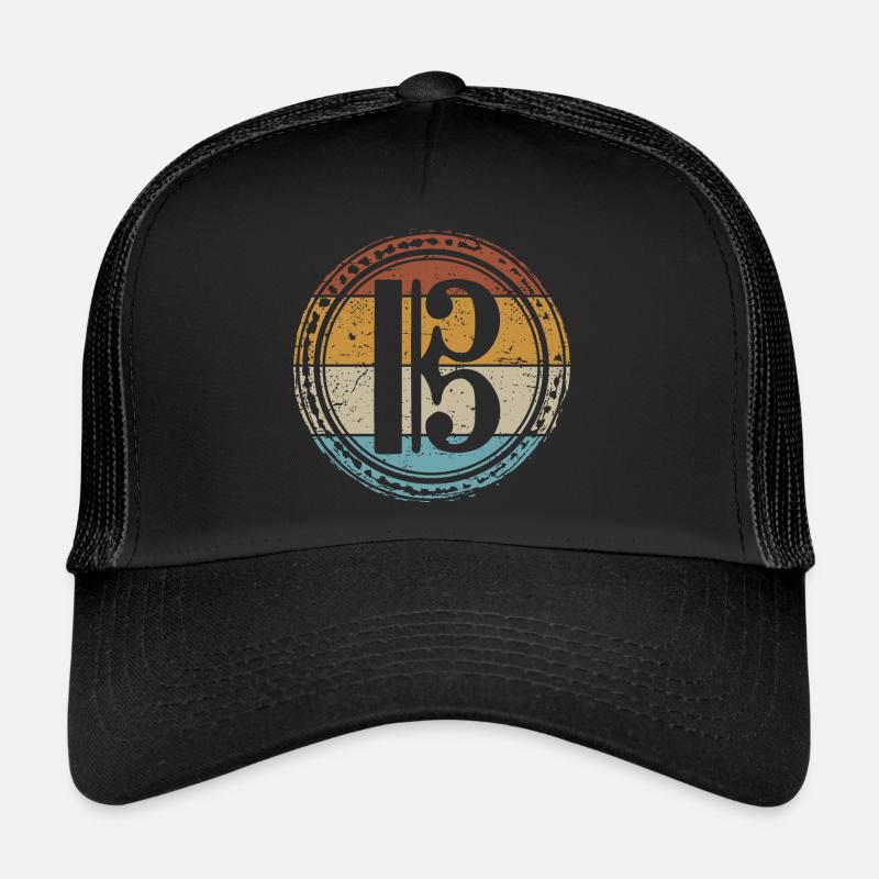 Alto Clef Viola Player Violist - Trucker Cap - black/black