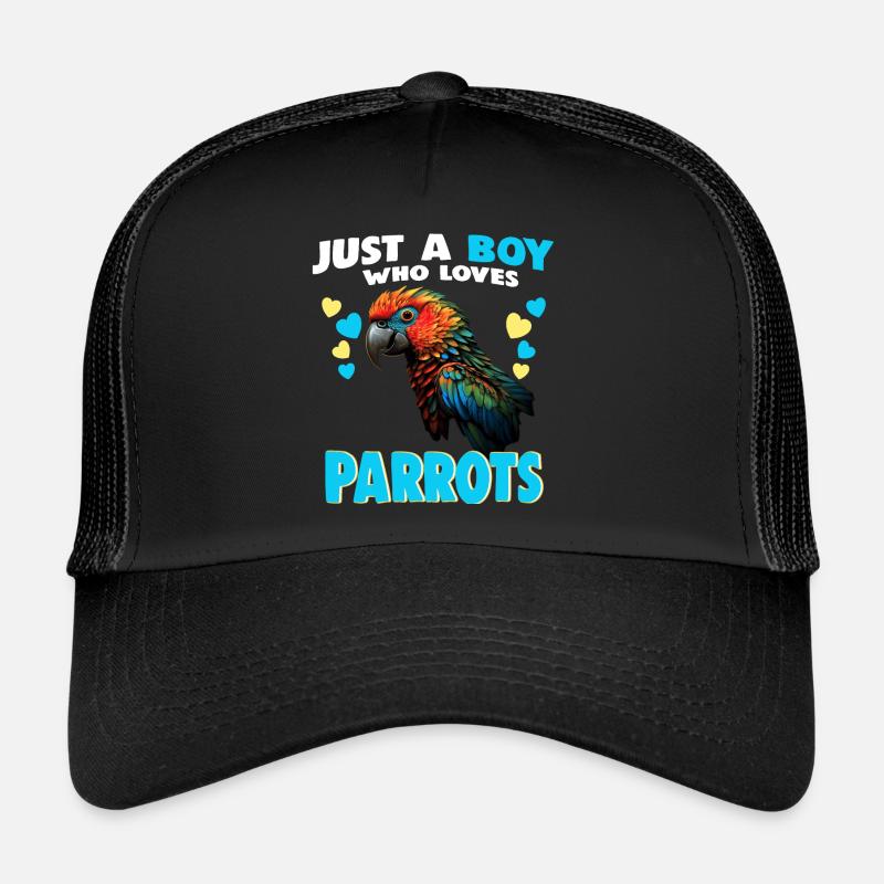 Just a Boy who Loves Parrots Trucker Cap