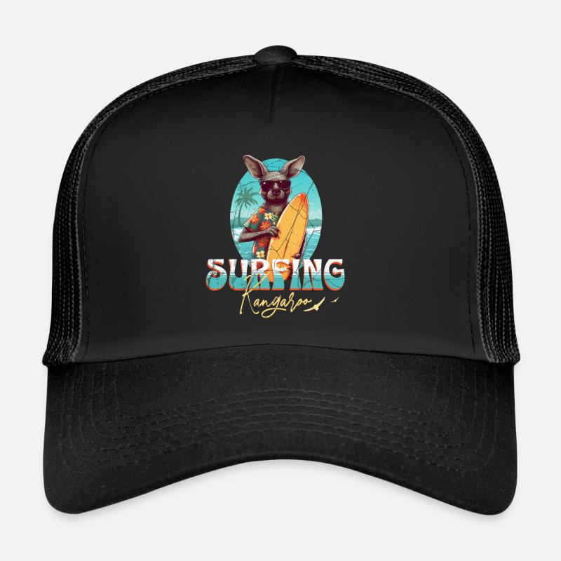 Surfing Kangaroo Trucker Cap