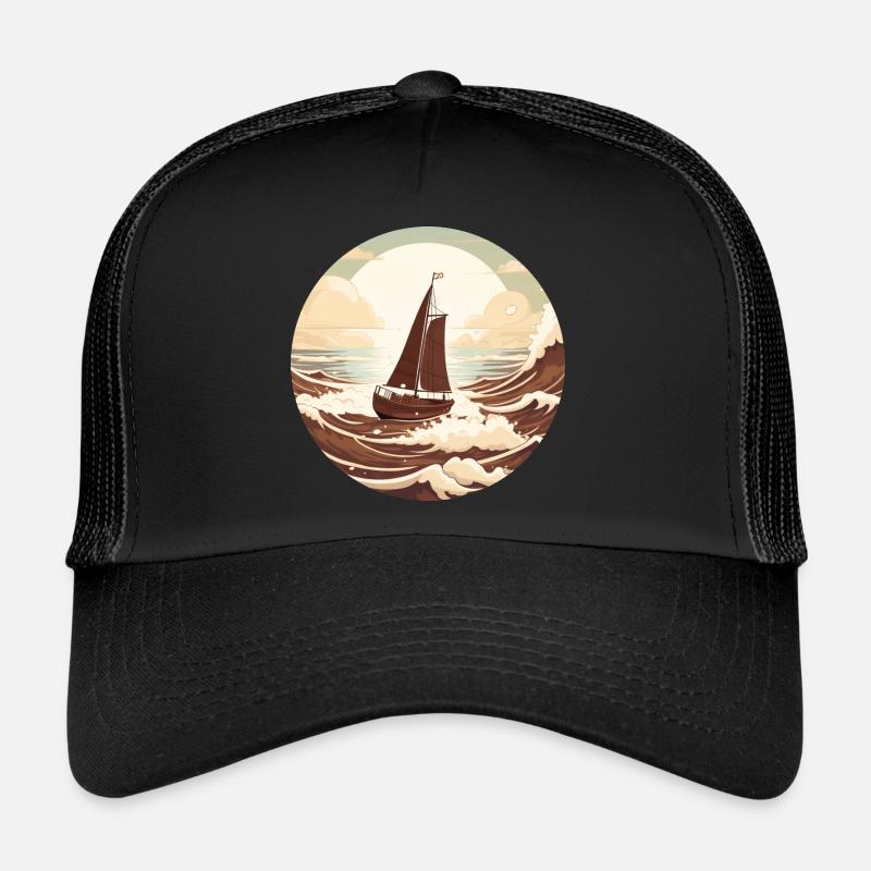 Sailing at sunset - chocolaty design Trucker Cap