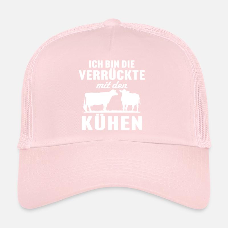 Ich Bin Die Verrückte Mit Den Kühen Trucker Cap