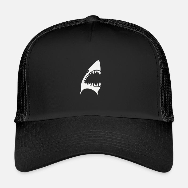 logo shark - Trucker Cap - black/black