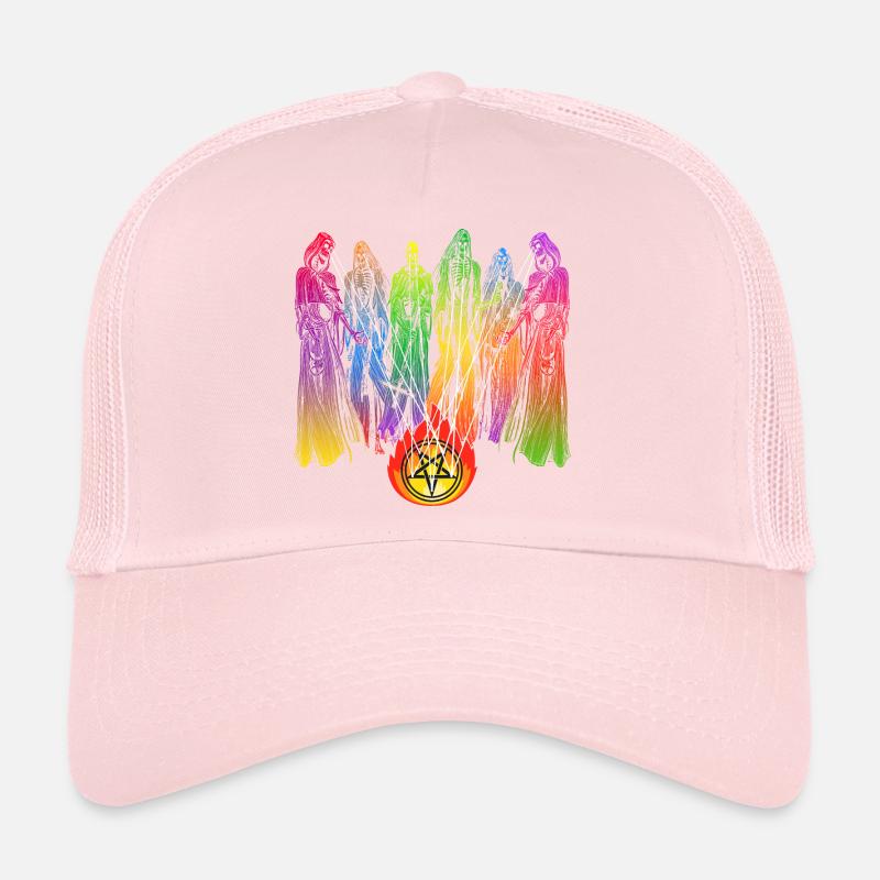 Pride Skeleton Rainbow Graphique Casquette trucker 