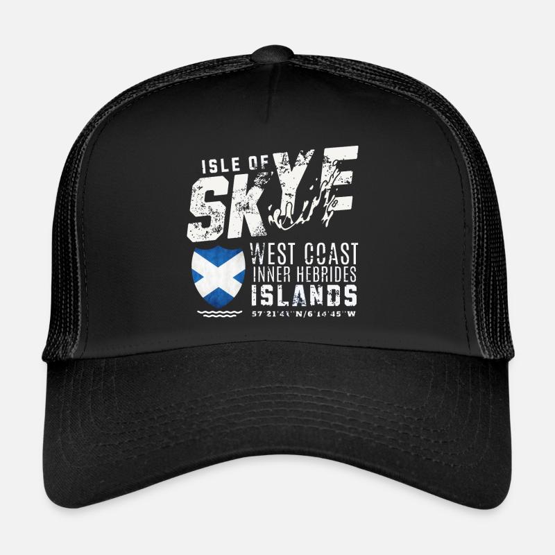 Isle of Skye Scottish Islands - Trucker Cap - black/black