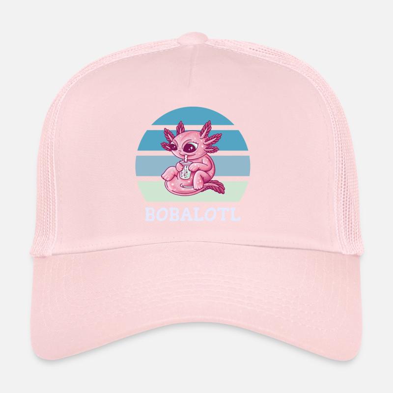 Boba Bubble Tea Axolotl Bobalotl Casquette trucker 