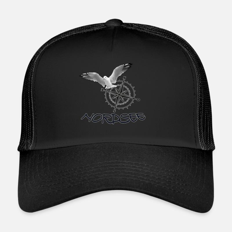 Nordsee - Möwe mit Kompass Trucker Cap
