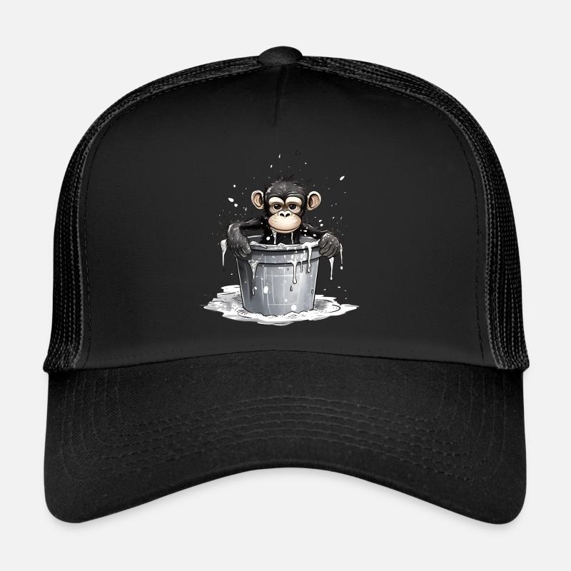 Le singe cherche le refroidissement Casquette trucker 