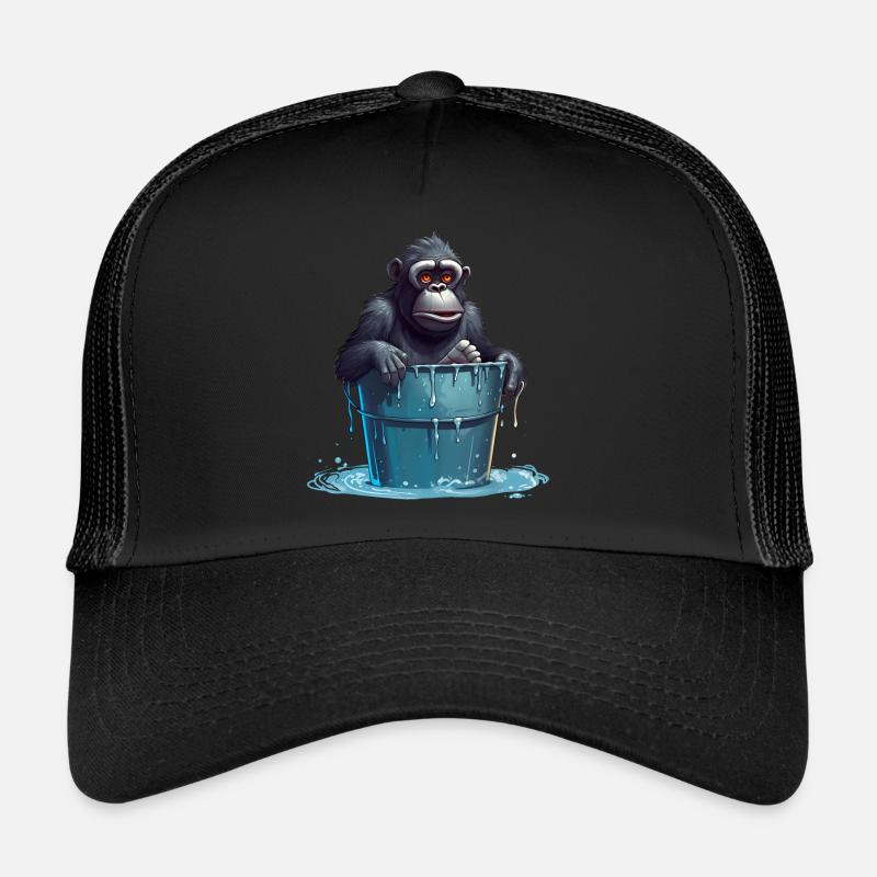 Monkey cooling off on hot summer day Trucker Cap