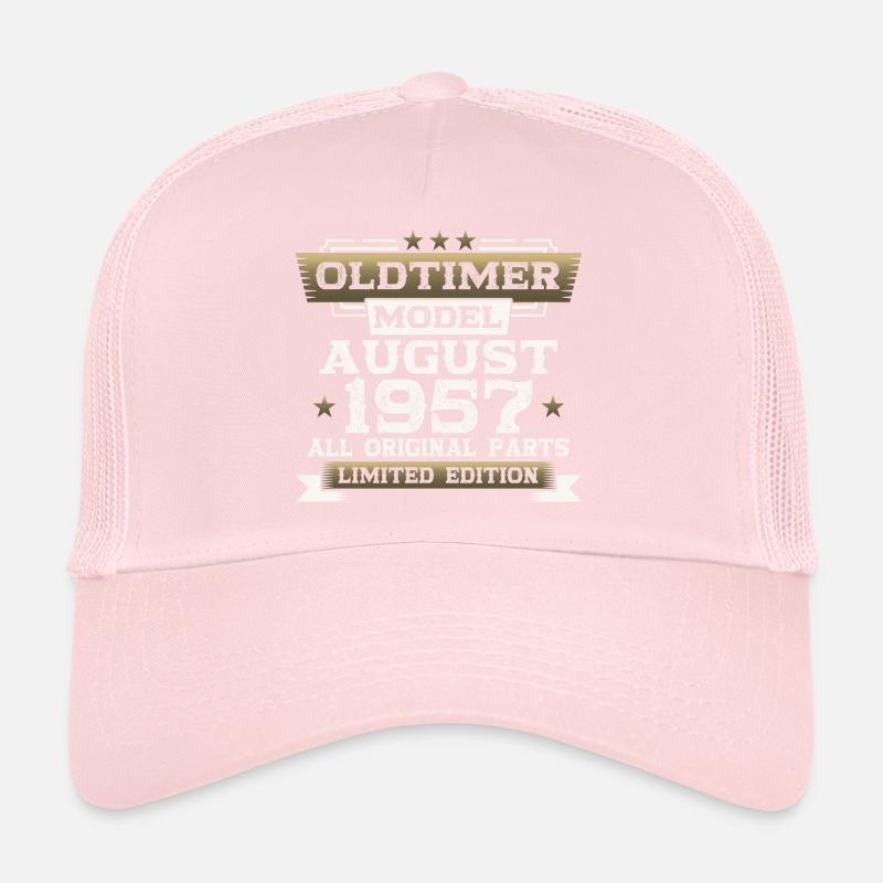 66th Birthday Man Oldtimer Août 1957 Casquette trucker 