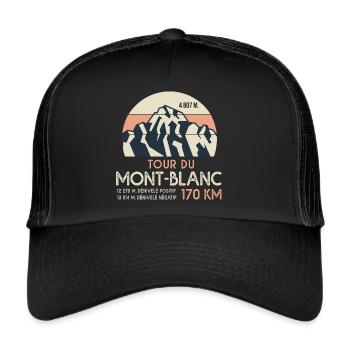 Randonnée Mont Blanc Sport Randonné rando - Casquette trucker  - noir/noir - Devant