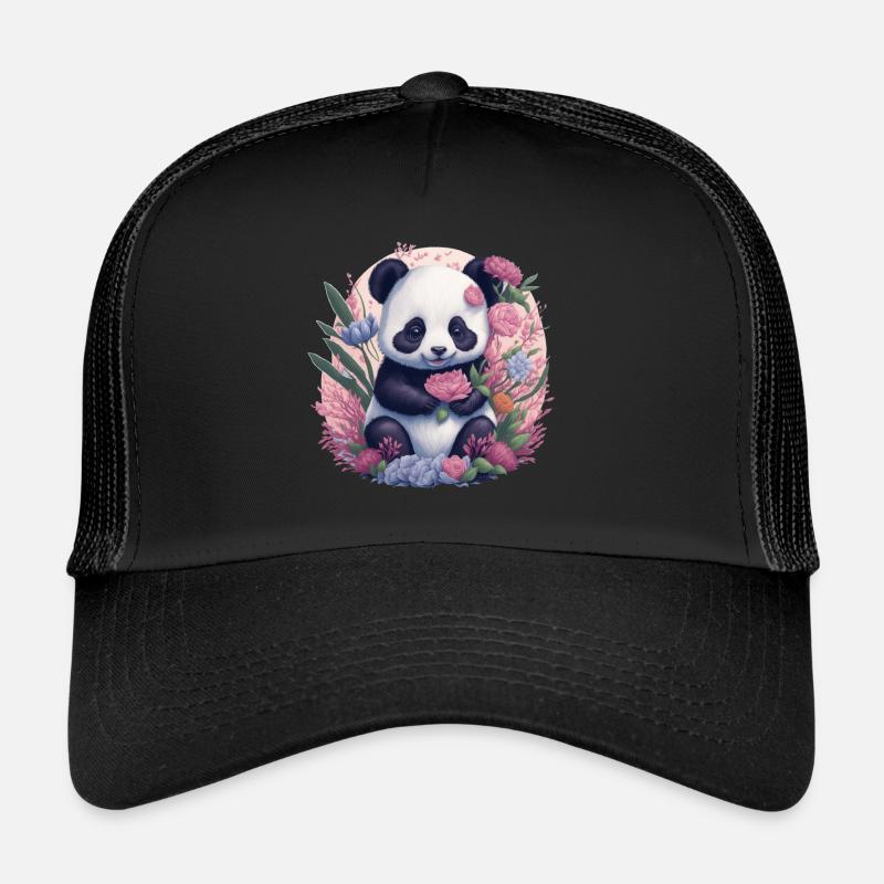 Fleurs de panda Casquette trucker 