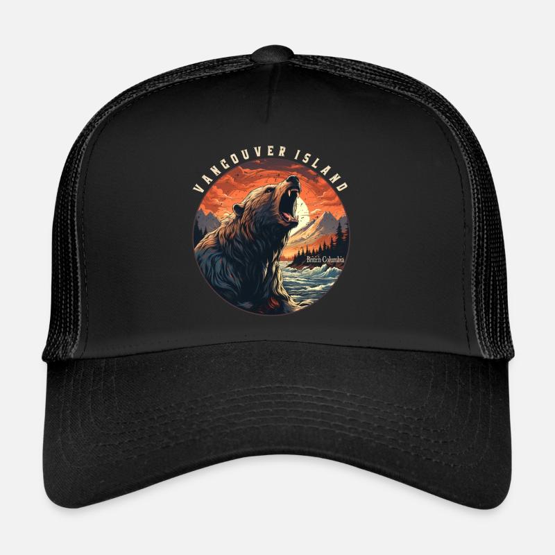 VANCOUVER ISLAND - Trucker Cap - Schwarz/Schwarz