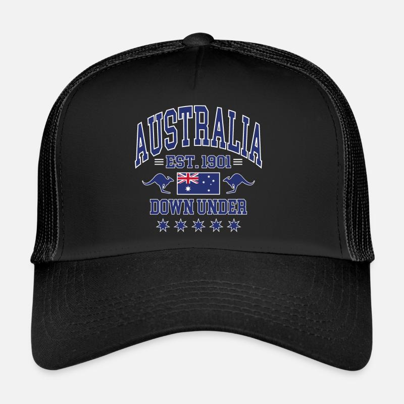 Australia - Czapka truckerka - czarny/czarny