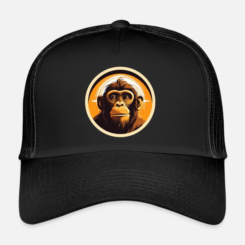 Singe - Casquette trucker - noir/noir
