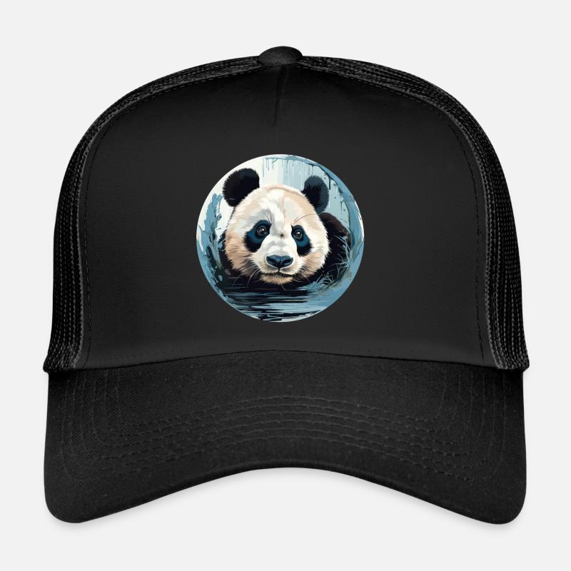 Panda - Trucker Cap - Schwarz/Schwarz