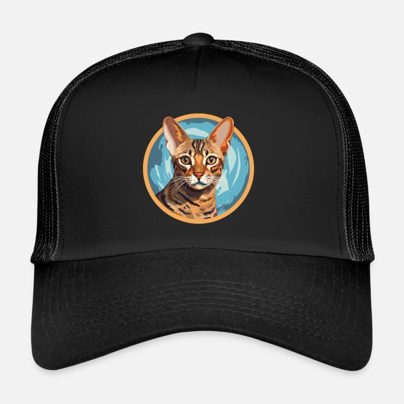 Chat Ocicat Casquette trucker 