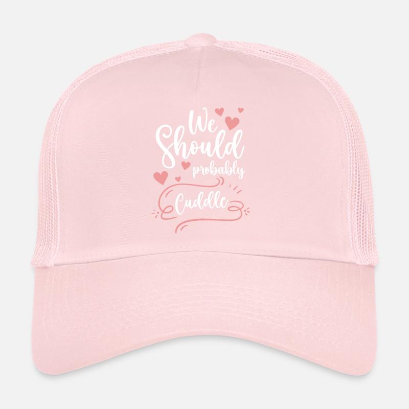 Cuddling Teddy Bear Relationship Affection Trucker Cap
