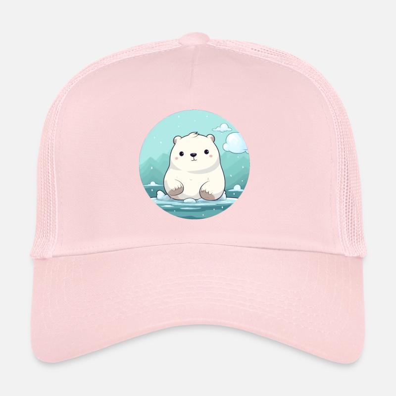 mignon petit ours polaire Casquette trucker 