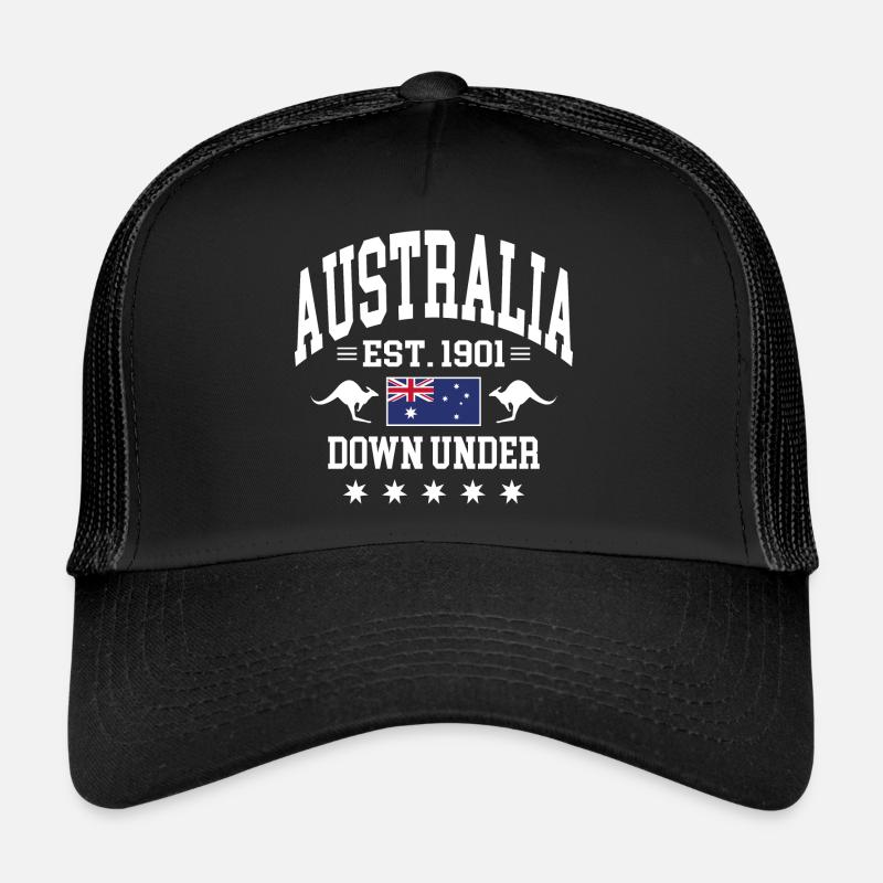 Australia - Czapka truckerka - czarny/czarny