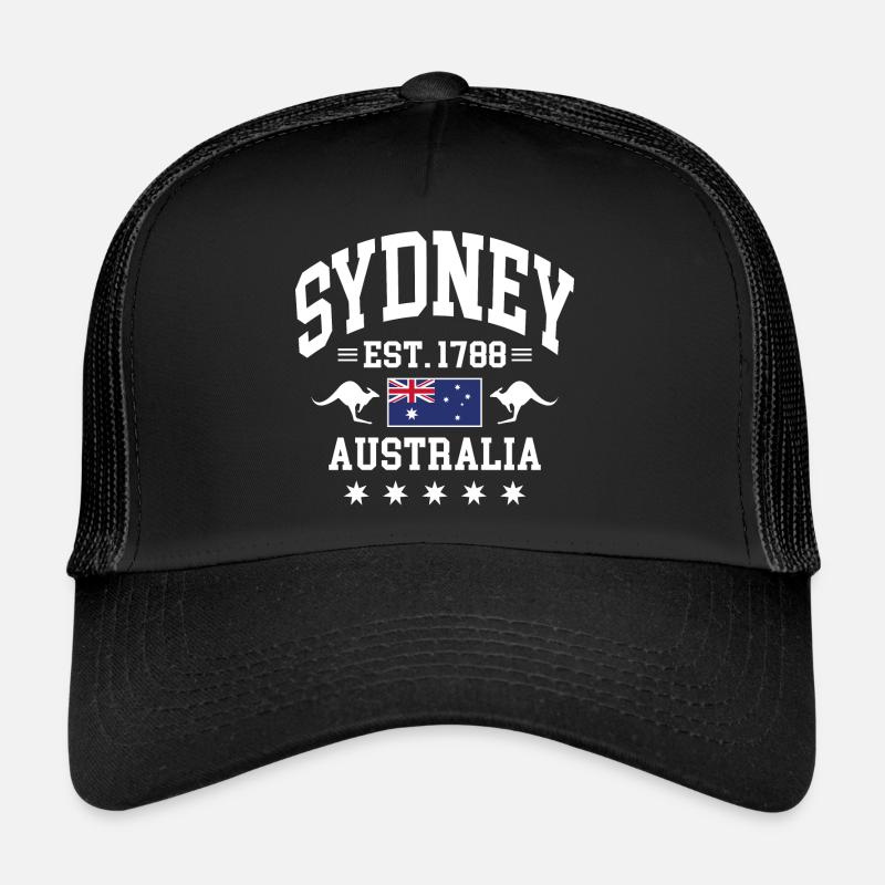 Sydney - Casquette trucker - noir/noir