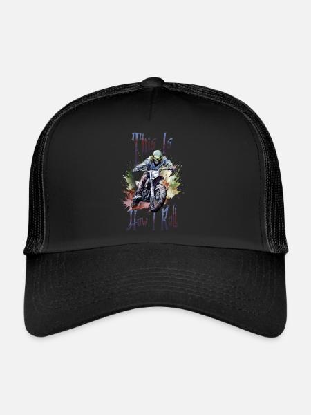 Halloween Pumpkin Horror - Trucker Cap - black/black - Front