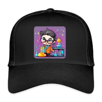Cute little scientist - Trucker Cap - black/black - Front