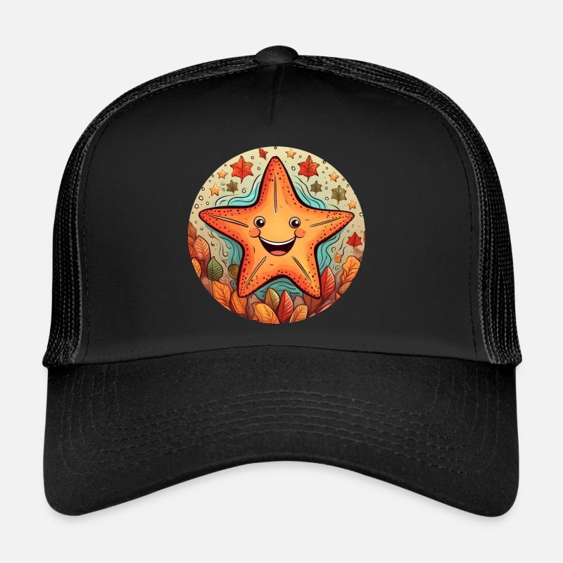 Autumnal underwater world: fish meets starfish Trucker Cap