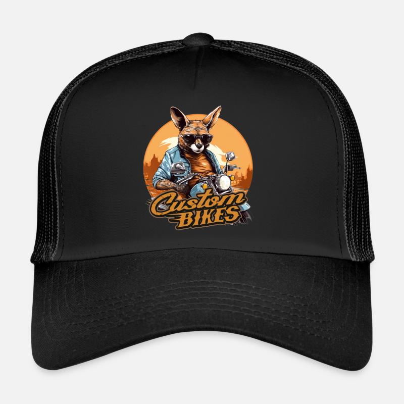 Kangaroo Motorcycle Custom Bikes Trucker Cap