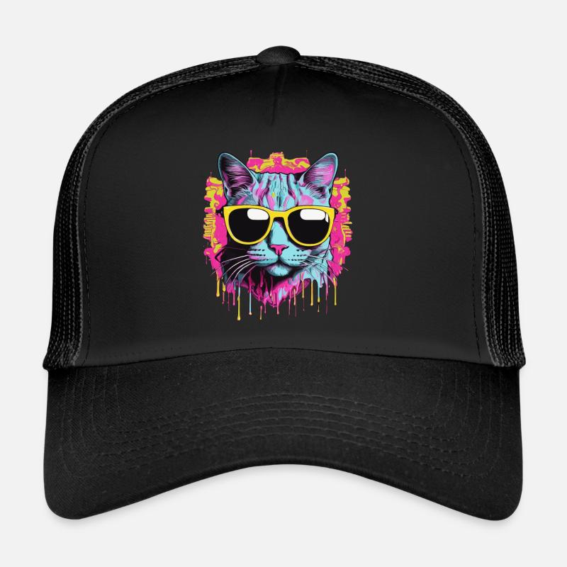Chat néon Casquette trucker 