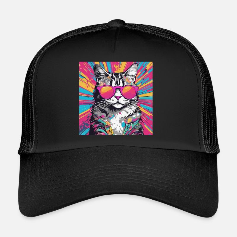 Chat néon Casquette trucker 