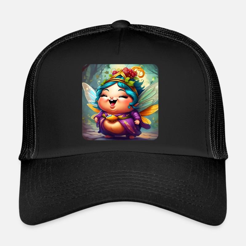 Mignonne grosse fée avec des ailes Casquette trucker 