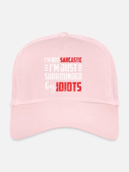 Black Humor Party WItz - Casquette trucker  - rose pâle - Devant