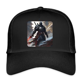 Dark Fantasy Warrior with Heavy - Trucker Cap - black/black - Front