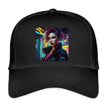 Cool Sexy Streetwear Gothic Girl - Casquette trucker  - noir/noir - Devant