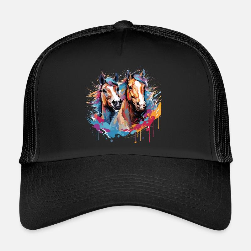 Horses, horses - Trucker Cap - black/black