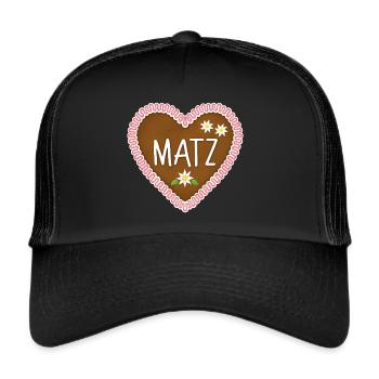 Matz Lebkuchenherz - Trucker Cap - Schwarz/Schwarz - Vorne