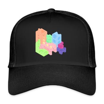 Modern city - future this way - Trucker Cap - black/black - Front